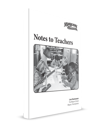 Miquon Math Teacher Book Notes to Teachers